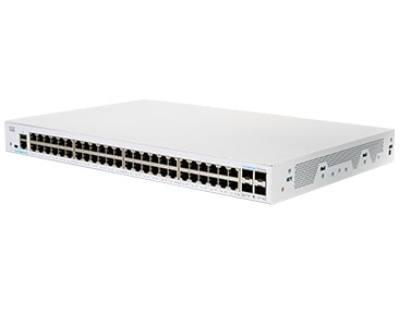 Cisco CBS350-48T-4G-AU | 48x 1G RJ-45 | Non-PoE | 4x 1G SFP uplinks | L2/L3 managed, no subscription