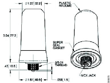 Cisco ANT-MP-INT-OUT-M | Multi-purpose integrated antenna | LTE + WPAN (802.15.4) + Wi‑Fi multiband | indoor/outdoor | omni | coax pigtails