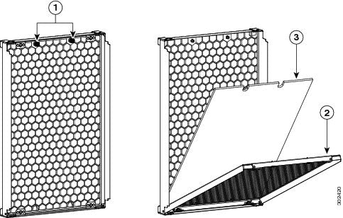 Cisco ASR 9912 center air filter with honeycomb pattern