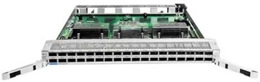 Cisco N9K-X9636PQ 36x40GbE QSFP+ line card in silver rack