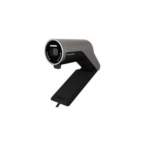 Sleek black and silver Cisco TelePresence PrecisionHD USB webcam with mic