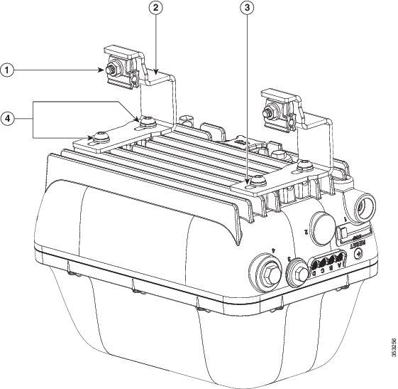 Cisco AIR-ACCSMK1570-3 strand clamp mount for AP1570 outdoor access point