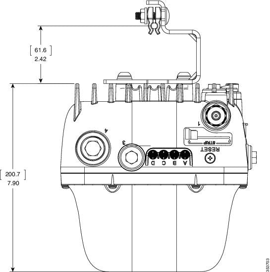 Cisco AIR-ACCSMK1570-2 strand-mount kit for 1570 Series outdoor aerial mounting