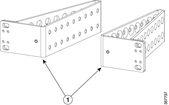 Cisco C9500X-ACCKIT-23I 23-inch 1RU rack mount kit with brackets and screws