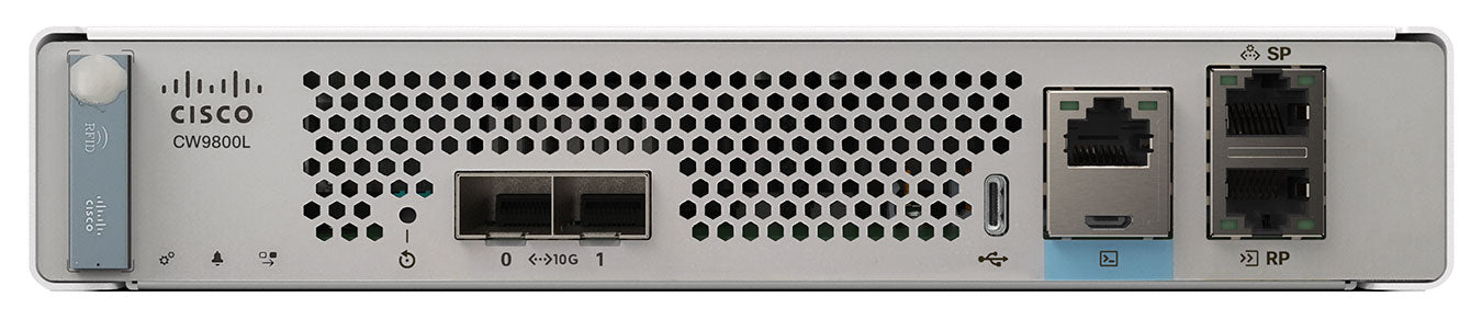 Cisco cw800ol network switch in metallic gray with multiple ethernet ports and ventilation for Meraki CW-ACC-MEM-32G accessory