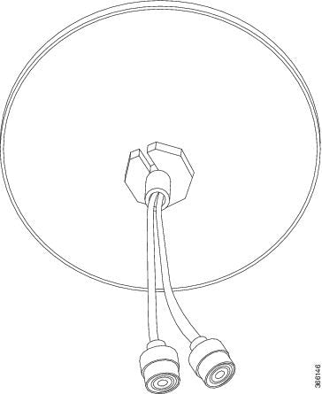 Cisco LTE-ANTM-I-2-W white indoor 2-in-1 MIMO LTE antenna with black cable