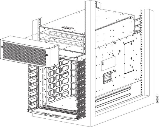 Cisco 8808-KIT | 8804 power bay cosmetic door kit + air filter | front power compartment cover | field-service kit | for 4-slot chassis
