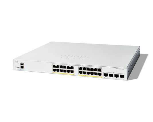 Cisco C1300-24FP-4G | 24x 1G RJ45 | PoE/PoE+ (802.3af/at) | uplinks: 4x 1G SFP | license: perpetual