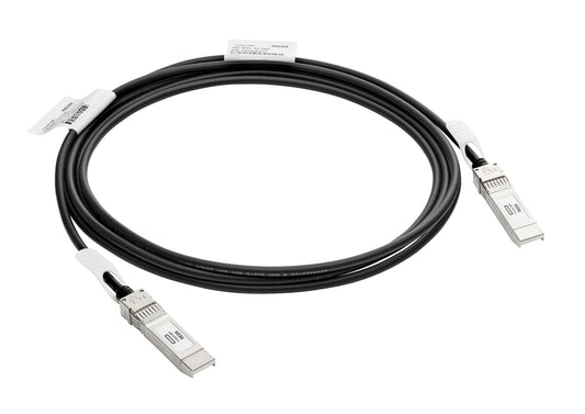 Aruba J9285D 10G SFP+ DAC Twinax cable, 7m, black fiber optic with SFP connectors