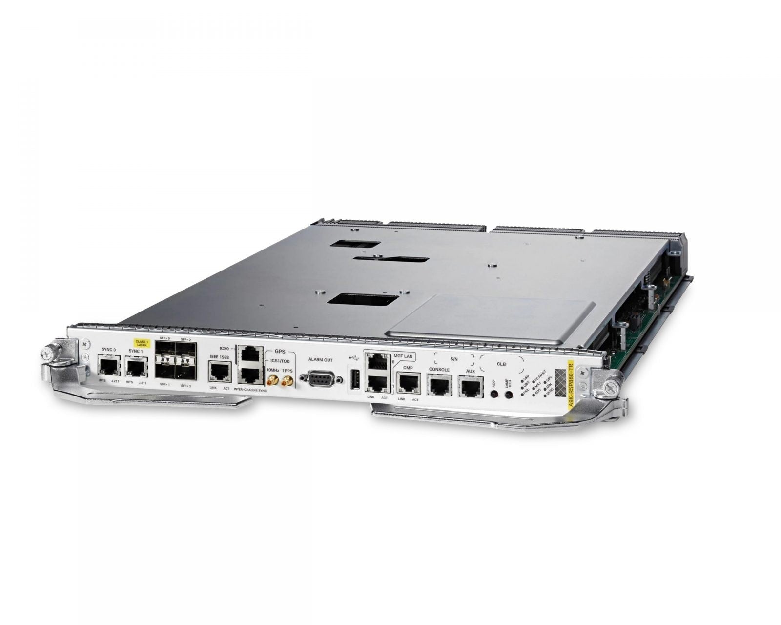 Cisco A9K-RSP880-LT-TR silver router with ports and sleek design