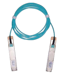Arista 400G OSFP-to-OSFP Active Optical Cable, 30m blue fiber optic with connectors