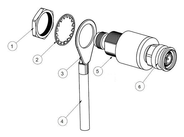 Cisco ACC-LA-G-TM-TF lightning arrestor with 6-inch stainless steel wrench
