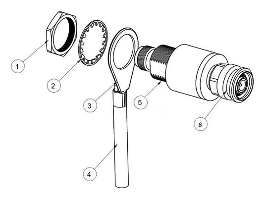 Cisco ACC-LA-H-NM-NF lightning arrestor with 6-inch stainless steel wrench