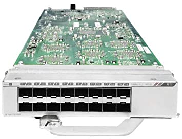 Cisco C6880-X-LE-16P10G line card with silver circuit board and green components