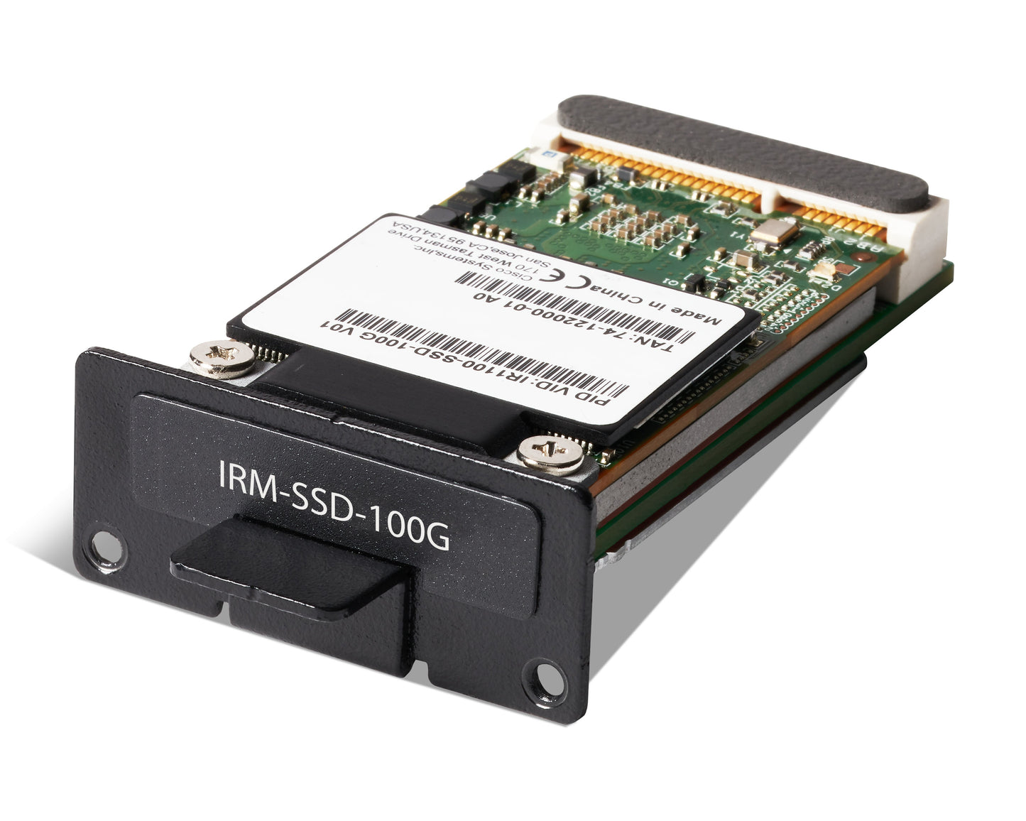 Cisco IRM-SSD-100G 100GB SSD module with black casing