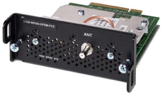 Black Cisco CGM-WPAN-OFDM-FCC wireless router with antenna and FCC label