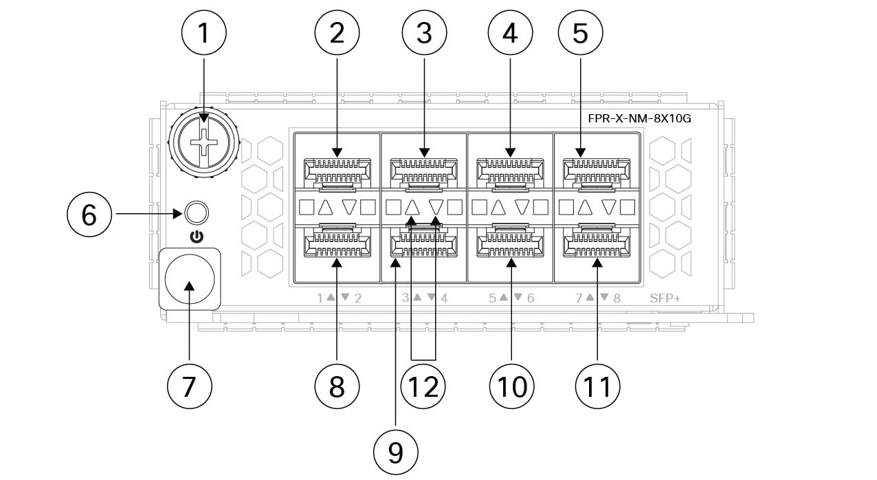 Cisco FPR4K-XNM-8X25G | Secure Firewall 4200 network module | 8x1/10/25G SFP28 | hot-swap