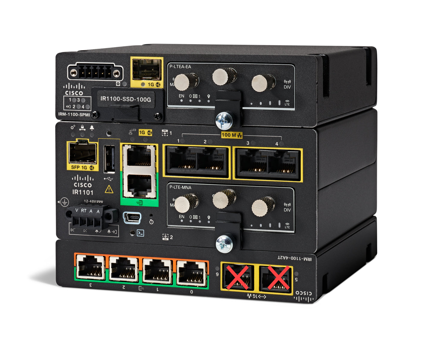 Cisco IR1101 IRM-1100-SPMI expansion module with SFP port and mSATA slot