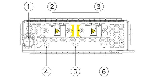 Cisco FPR4K-NM-2X40G-F | Firewall network module | 2x40GbE QSFP+ | 40GBASE-SR4 support | FTW bypass | MPO-12, MMF | up to 150 m (OM4) | For 4100 Series