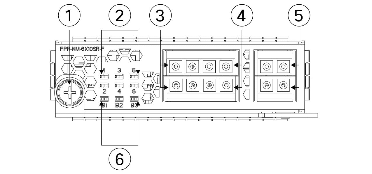 Cisco FPR9K-NM-6X10LR-F | Firepower 9K network module | 6x 10GBASE-LR fiber, fail-to-wire | Optics: 10G, 10GBASE-LR, 1310nm, 10km, LC