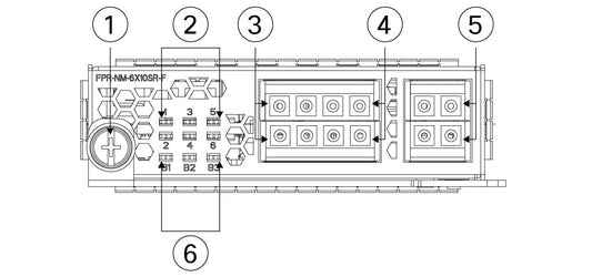 Cisco FPR9K-NM-6X10LR-F | Firepower 9K network module | 6x 10GBASE-LR fiber, fail-to-wire | Optics: 10G, 10GBASE-LR, 1310nm, 10km, LC