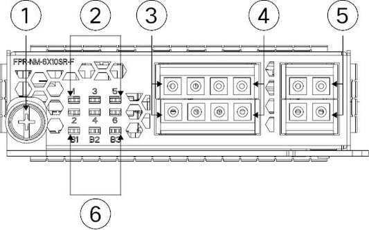 Cisco FPR4K-NM-6X1SX-F | Firewall network module | 6x1GbE SFP | 1000BASE-SX support | FTW bypass | 850 nm, up to 550 m MMF | LC duplex | For 4100 Series