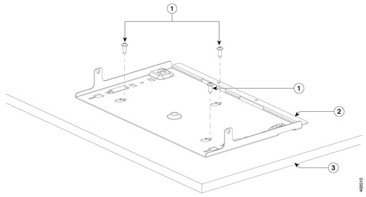 Cisco C9K-CMPCT-DESKMNT black metal under-desk mount for 9200CX switch