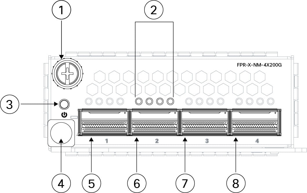 Cisco FPR4K-XNM-4X200G | Network Module | 4x200G QSFP56 ports | Expansion for Firewall 4200