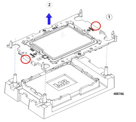 Cisco UCSX-M8I-HS-F M8 Intel front CPU heatsink passive cooling