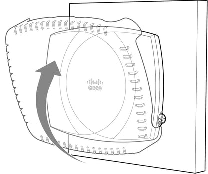 Back side of meraki cw-acc-cvr2 paintable cover for cisco wireless 9177 series ap with rugged textured plastic casing and circular vents