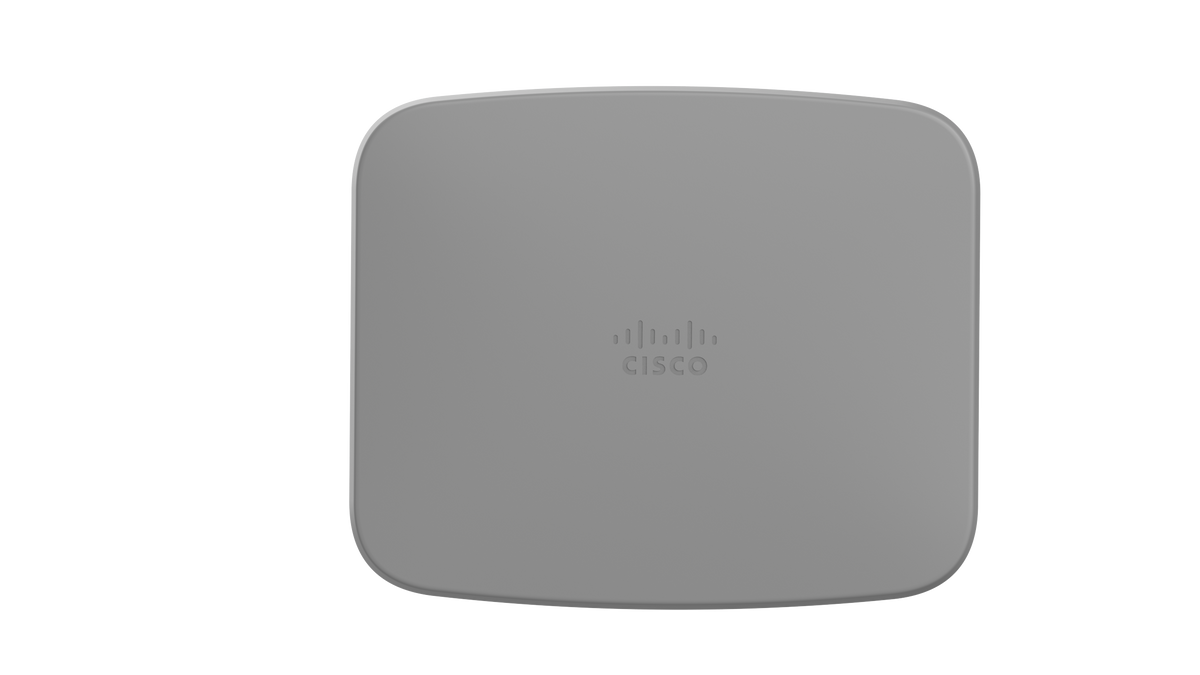 Gray meraki cw-ant-t-d4-n wireless access point with sleek rounded design and 8-port tri-band directional antenna wifi 7
