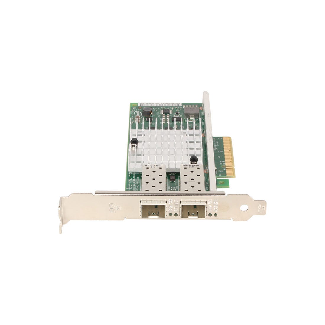 Cisco HX-N2XX-AIPCI01 dual-port 10GbE SFP+ PCIe adapter on green PCB