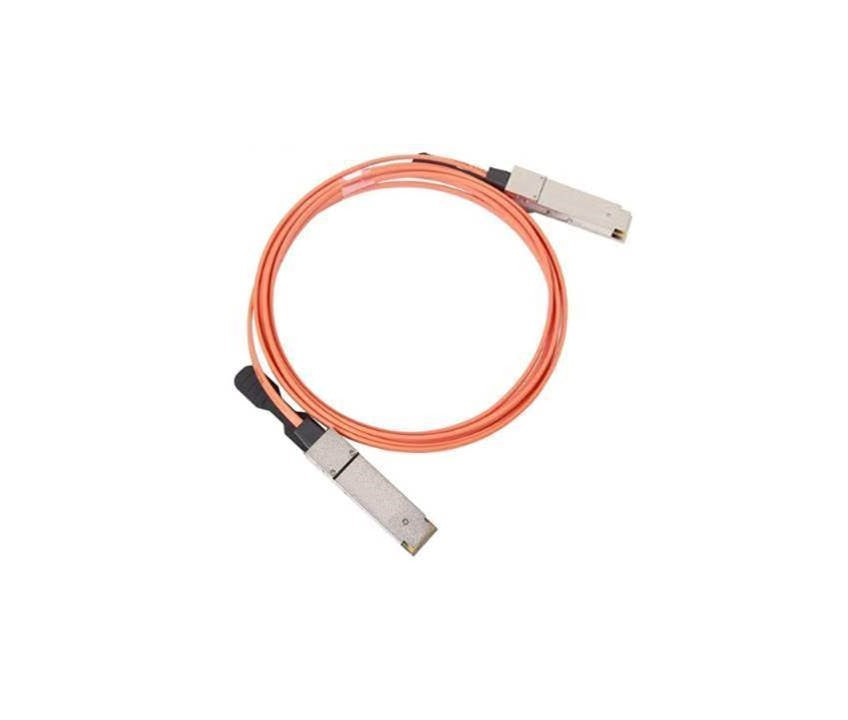 HPE R5Z82A 200G QSFP56 AOC 15m orange fiber optic cable with black connectors