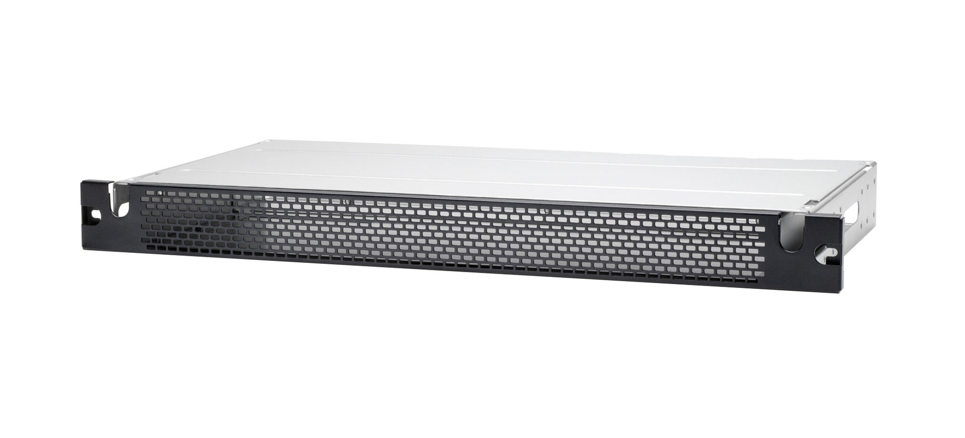 Aruba JL716A 1U rackmount server chassis with black mesh front and silver frame