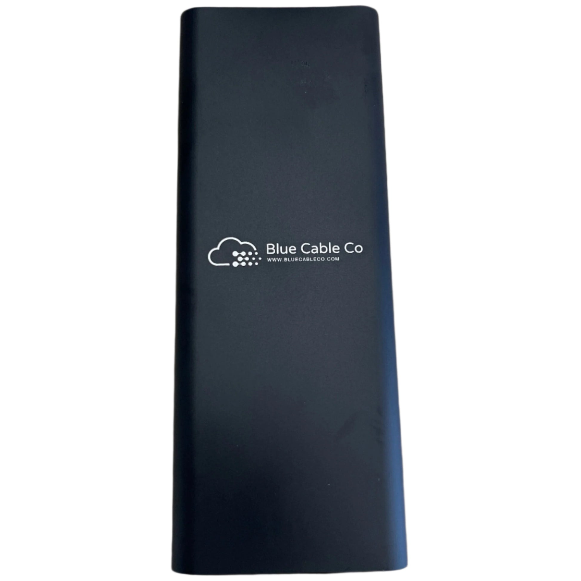 Black rectangular Blue Cable Co cable organizer with cloud logo
