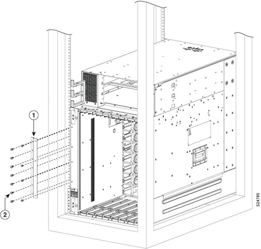 Cisco 8808-RMBRKT | Rear rack‑mount kit for 8808 chassis | rear stabilization brackets | adjustable depth support