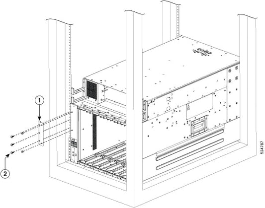 Cisco 8804-RMBRKT | Rear mounting brackets | for 8804 4-slot chassis | 4-post rack support | adjustable depth | includes mounting hardware