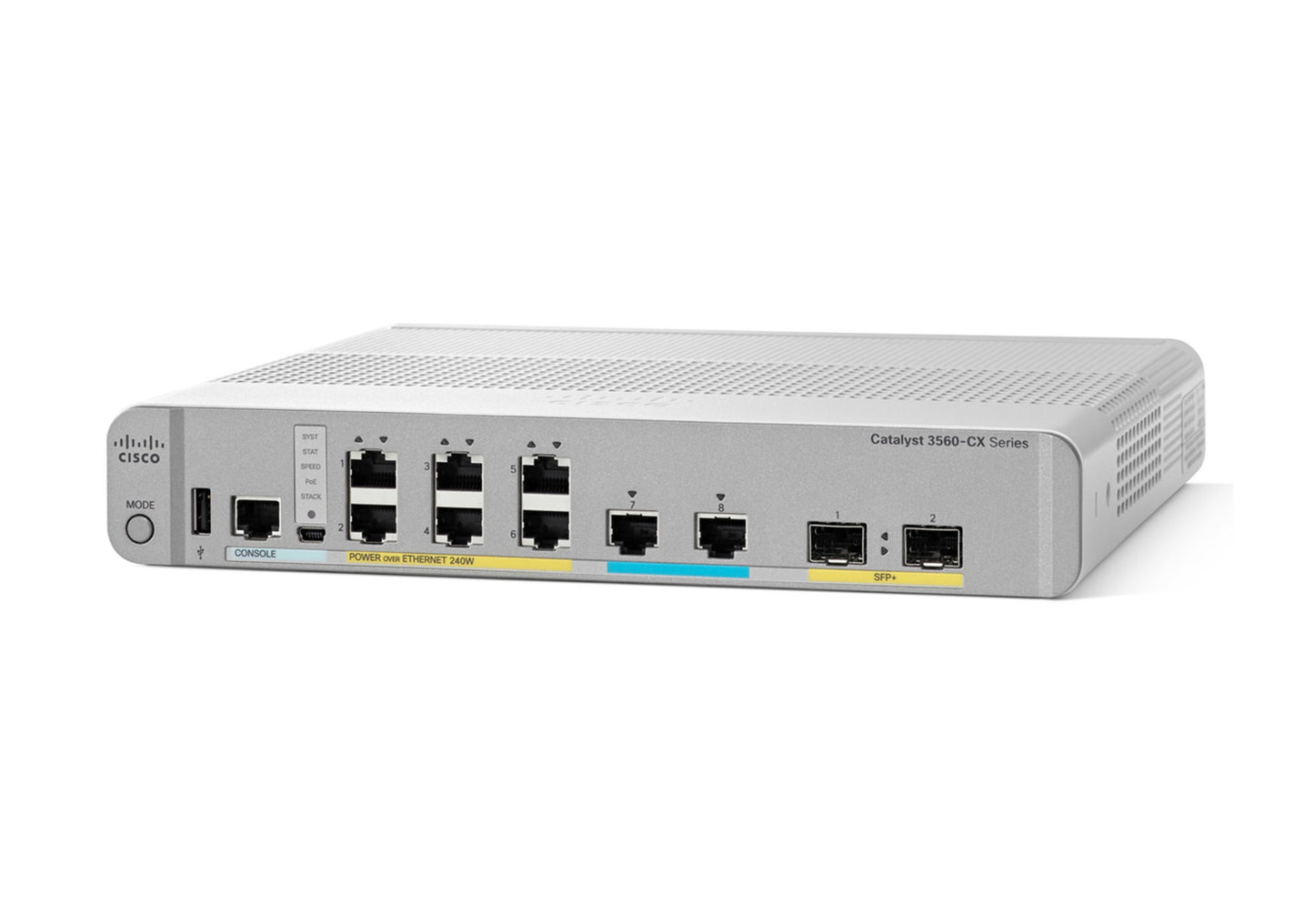 Cisco WS-C3560CX-8XPD-S Catalyst 3560-X PoE+ switch with 8 ports