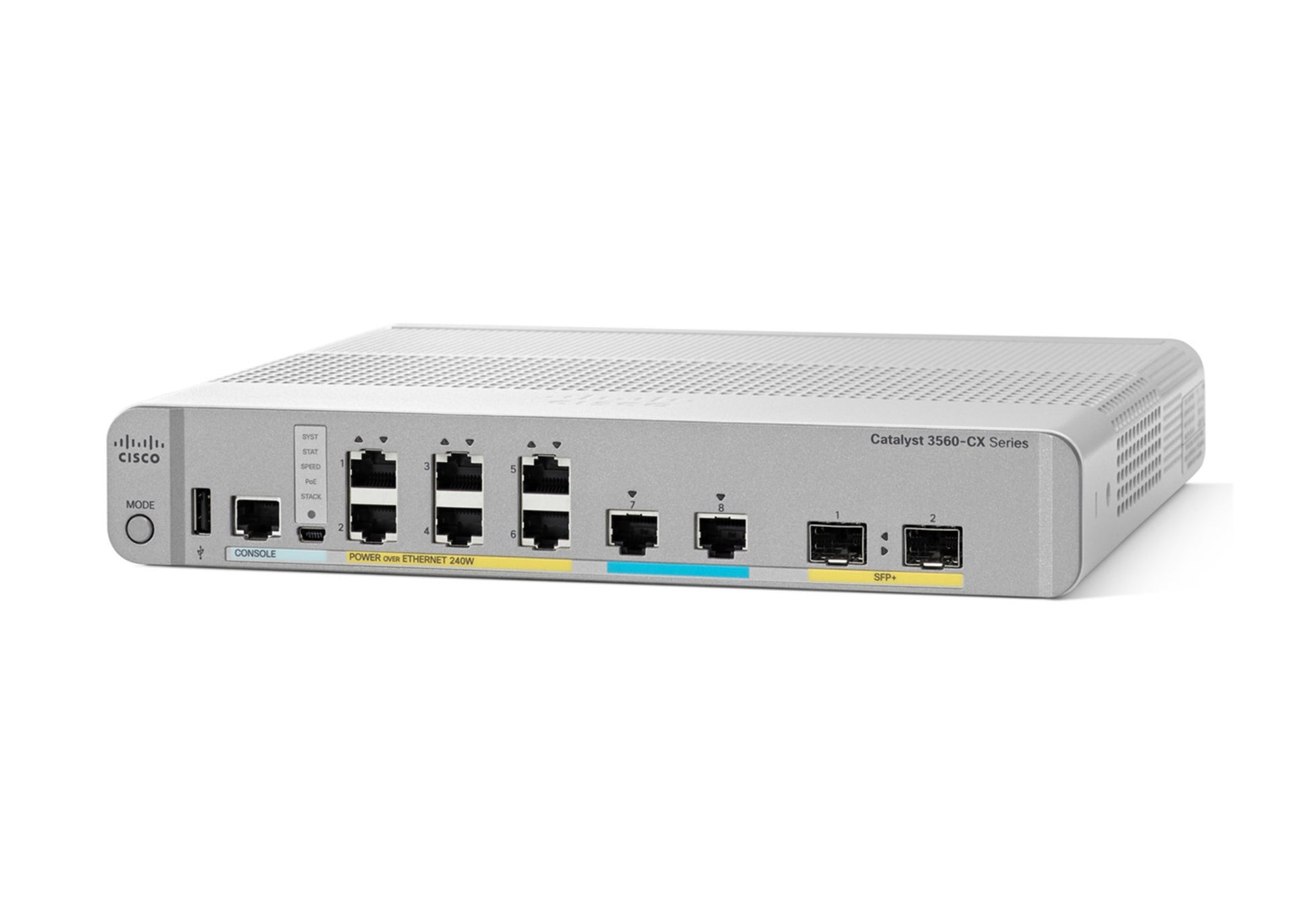 Cisco WS-C3560CX-8XPD-S Catalyst 3560-X PoE+ switch with 8 ports