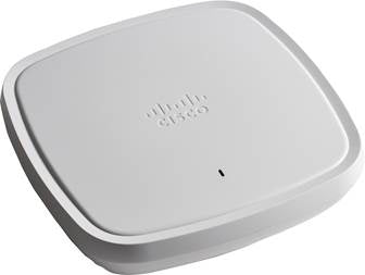 Cisco C9115AXI-Z white Wi-Fi 6 access point with sleek design
