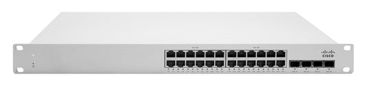 Meraki MS225-24P-HW | 24x 1G PoE+ (370W, 802.3af/at) | 4x 10G SFP+ uplinks | License: Enterprise