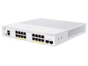 Cisco CBS250-16P-2G 16-port PoE+ smart managed switch with white textured panel