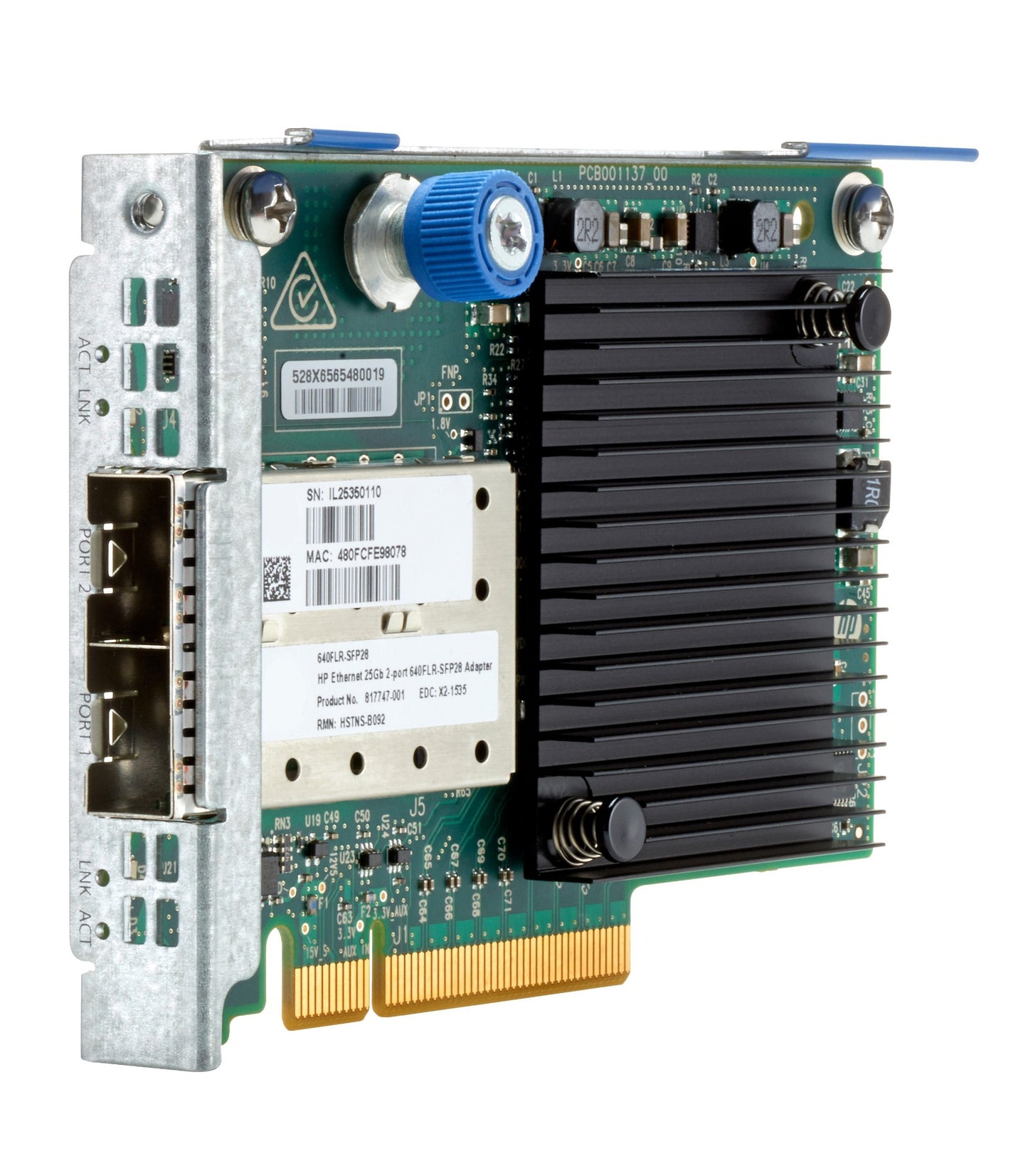 HPE 817749-B21 Mellanox ConnectX-4 Lx 25Gb SFP28 PCIe card