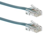 Cisco 72-1259-01 RJ45 rollover console cable, 6 ft light blue