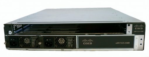 Cisco CHAS-UBR7225VXR silver CMTS router chassis with ports