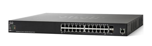 Cisco SG350X-24-K9-AU | 24x 1G access, 4x 10G SFP+ uplinks, stacking, L2/L3 static routing, perpetual license