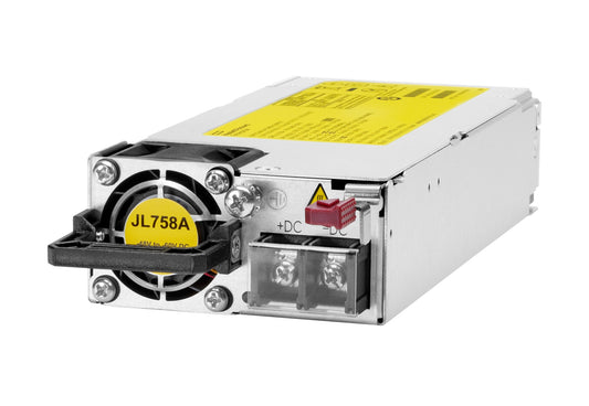Aruba JL758A 1050W PoE PSU with silver unit, yellow label, black fan