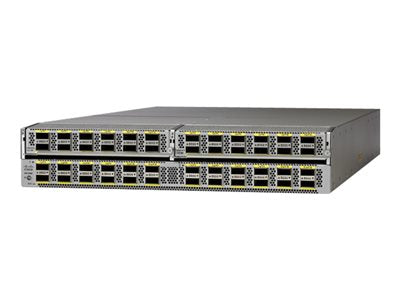 Cisco Nexus 9018 switch with 48x40G QSFP+ ports in silver-black design