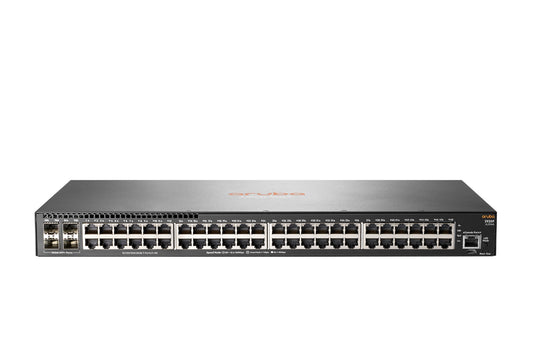 Aruba JL254A#ABG | 48x 1G | PoE: None | 4x 10G SFP+ uplinks | L3 static/RIP | License: Base