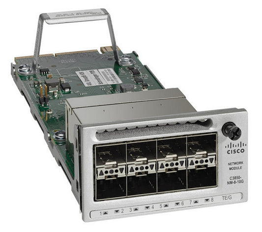 Cisco C3850-NM-8-10G | 8x10G SFP+ uplinks, 1G fallback | high-density hot-swappable network module